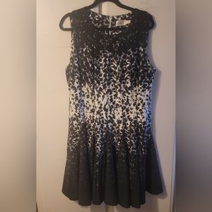 ELIZA J Dress, Black and White, Sleeveless, Women's, Size 14W